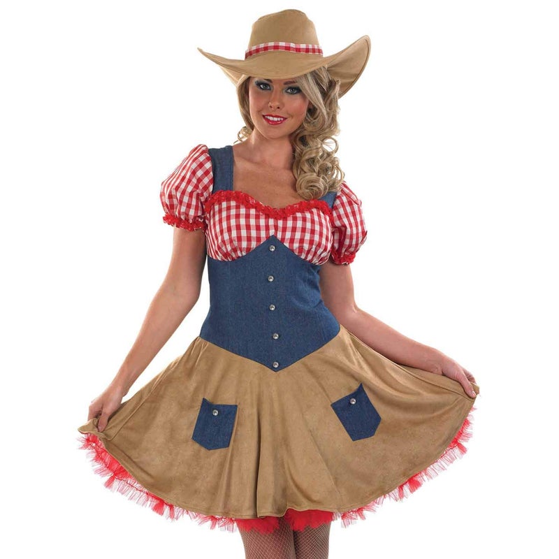 fun shack Cowgirl Costume for Women, Western Outfit, Cowgirl Attire, Country Style Costume, Small - Image 5